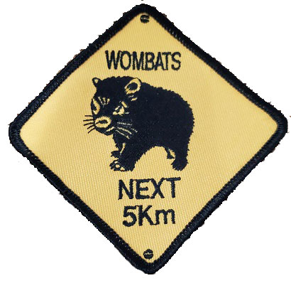 Aussie Wombat road sign